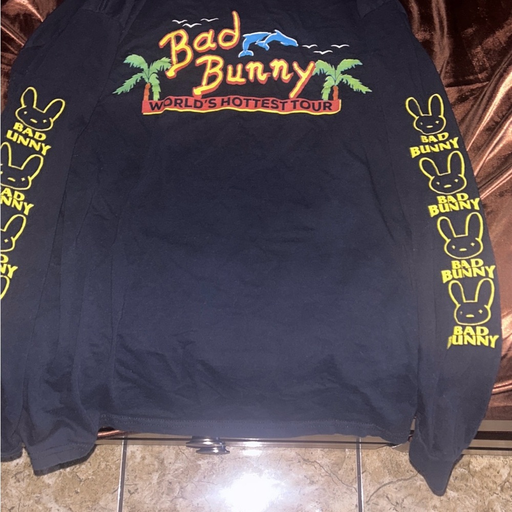 Black long sleeve 2022 Bad Bunny Tour Sweatshirt